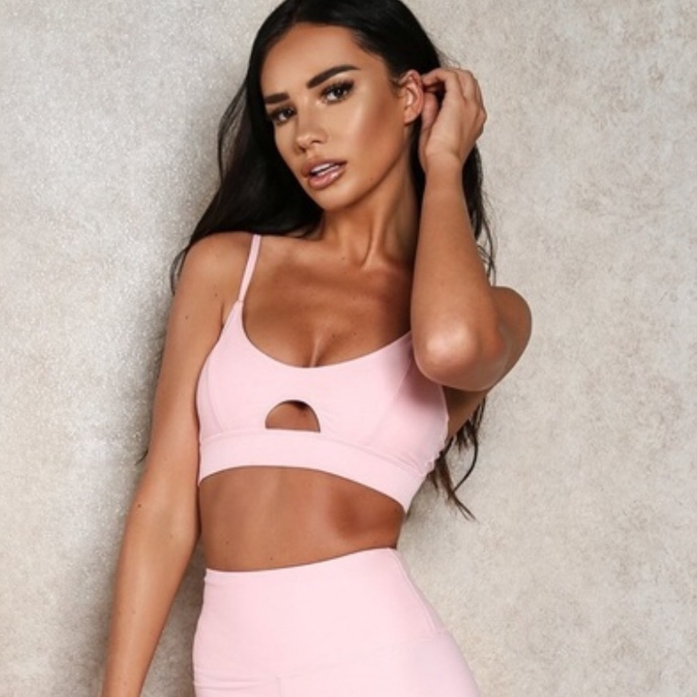 Neu apparel candy goddess sports bra baby pink